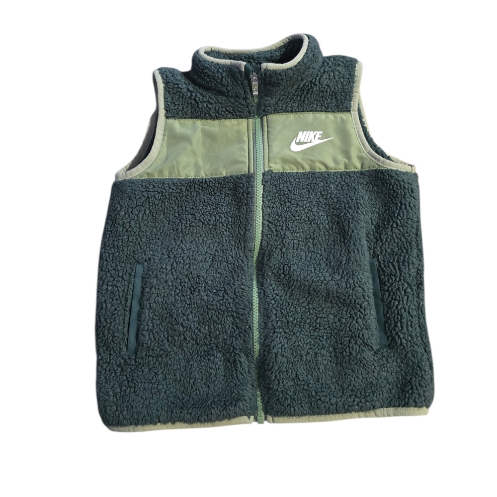 Nike Kids Green Fleece Vest Size 7